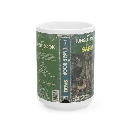 THE JUNGLE BOOK SABU (VHS COVER) - White Coffee Mug-15oz-Go Mug Yourself