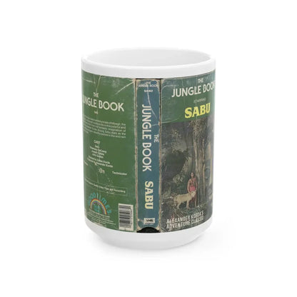 THE JUNGLE BOOK SABU (VHS COVER) - White Coffee Mug 15oz - Go Mug Yourself