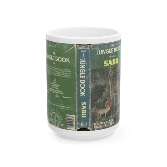 THE JUNGLE BOOK SABU (VHS COVER) - White Coffee Mug 15oz - Go Mug Yourself