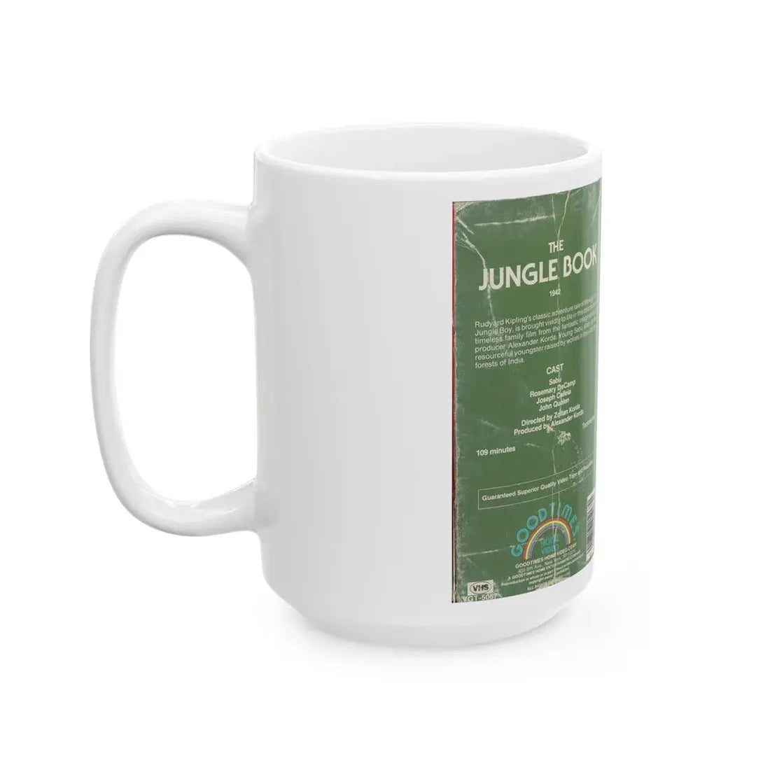 THE JUNGLE BOOK SABU (VHS COVER) - White Coffee Mug - Go Mug Yourself
