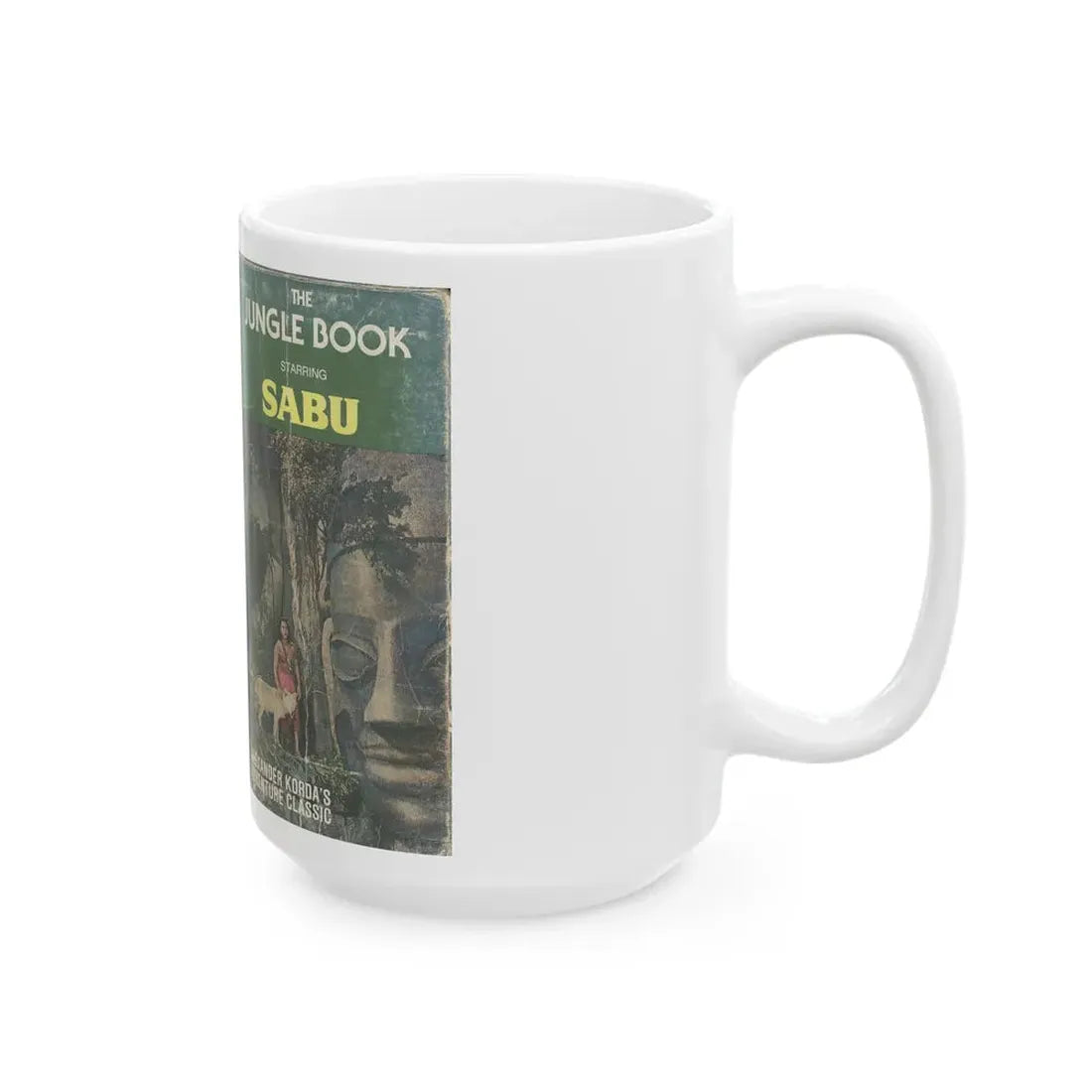 THE JUNGLE BOOK SABU (VHS COVER) - White Coffee Mug - Go Mug Yourself