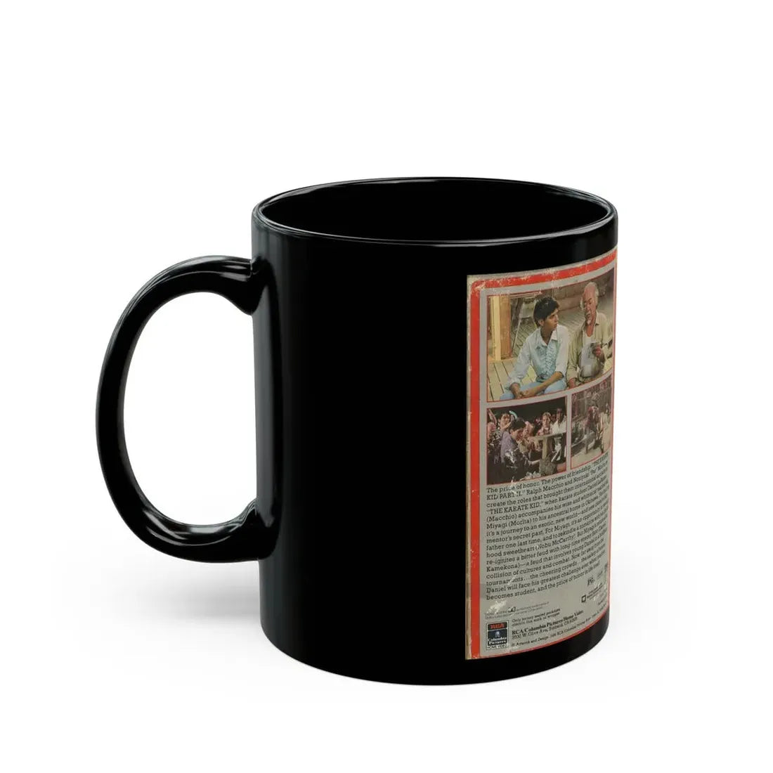 THE KARATE KID PART 2 (VHS COVER) - Black Coffee Mug - Go Mug Yourself