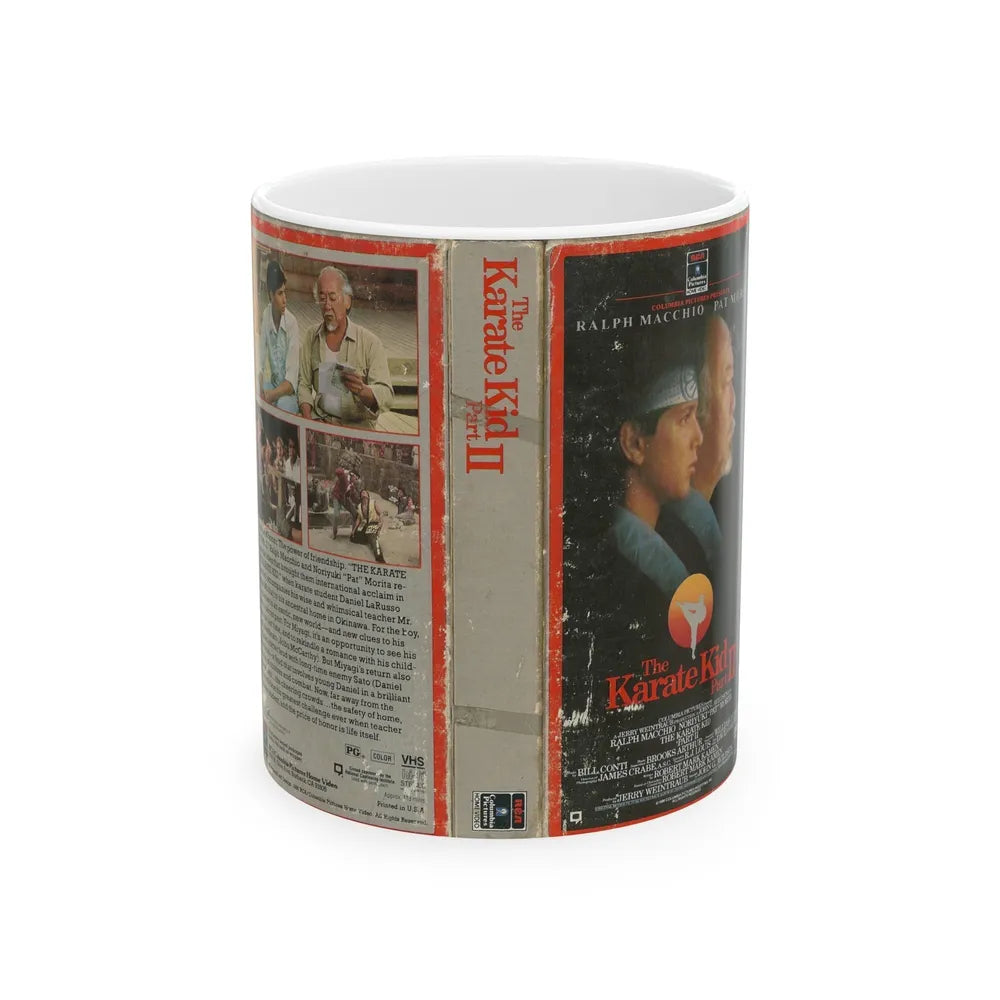 THE KARATE KID PART 2 (VHS COVER) - White Coffee Mug-11oz-Go Mug Yourself