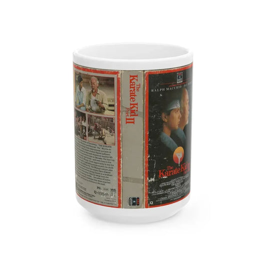 THE KARATE KID PART 2 (VHS COVER) - White Coffee Mug 15oz - Go Mug Yourself