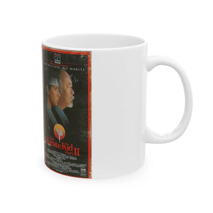 THE KARATE KID PART 2 (VHS COVER) - White Coffee Mug-Go Mug Yourself