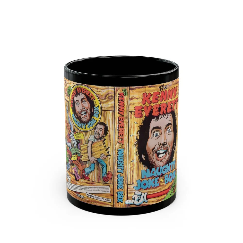 THE KENNY EVERETT NAUGHTY JOKE BOX (VHS COVER) - Black Coffee Mug-11oz-Go Mug Yourself