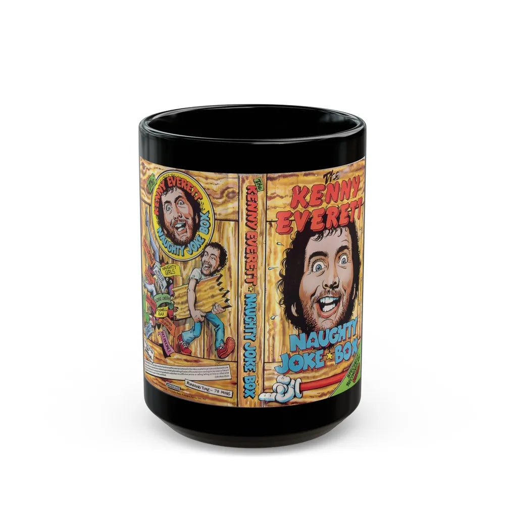 THE KENNY EVERETT NAUGHTY JOKE BOX (VHS COVER) - Black Coffee Mug-15oz-Go Mug Yourself