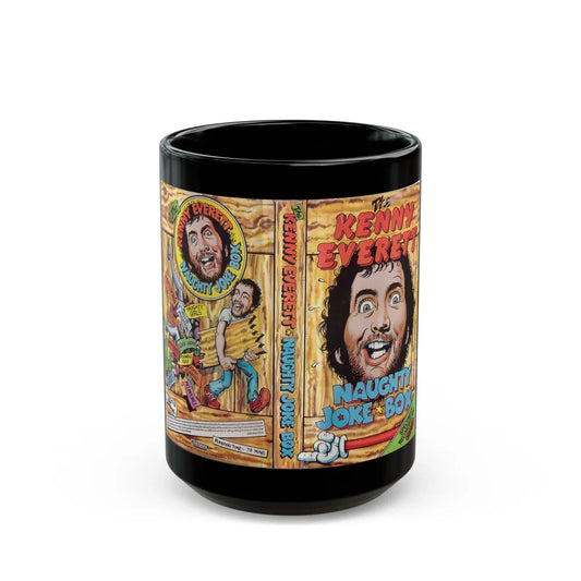 THE KENNY EVERETT NAUGHTY JOKE BOX (VHS COVER) - Black Coffee Mug-15oz-Go Mug Yourself