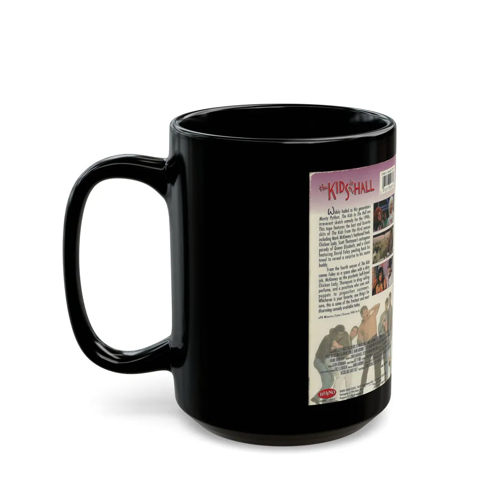 THE KIDS IN THE HALL FOUR OUTRAGEOUS EPISODES (VHS COVER) - Black Coffee Mug-Go Mug Yourself