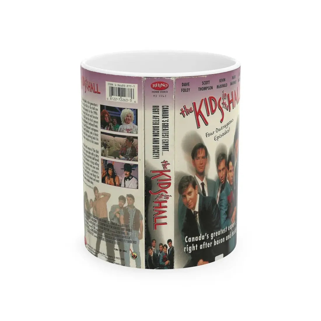 THE KIDS IN THE HALL FOUR OUTRAGEOUS EPISODES (VHS COVER) - White Coffee Mug 11oz - Go Mug Yourself