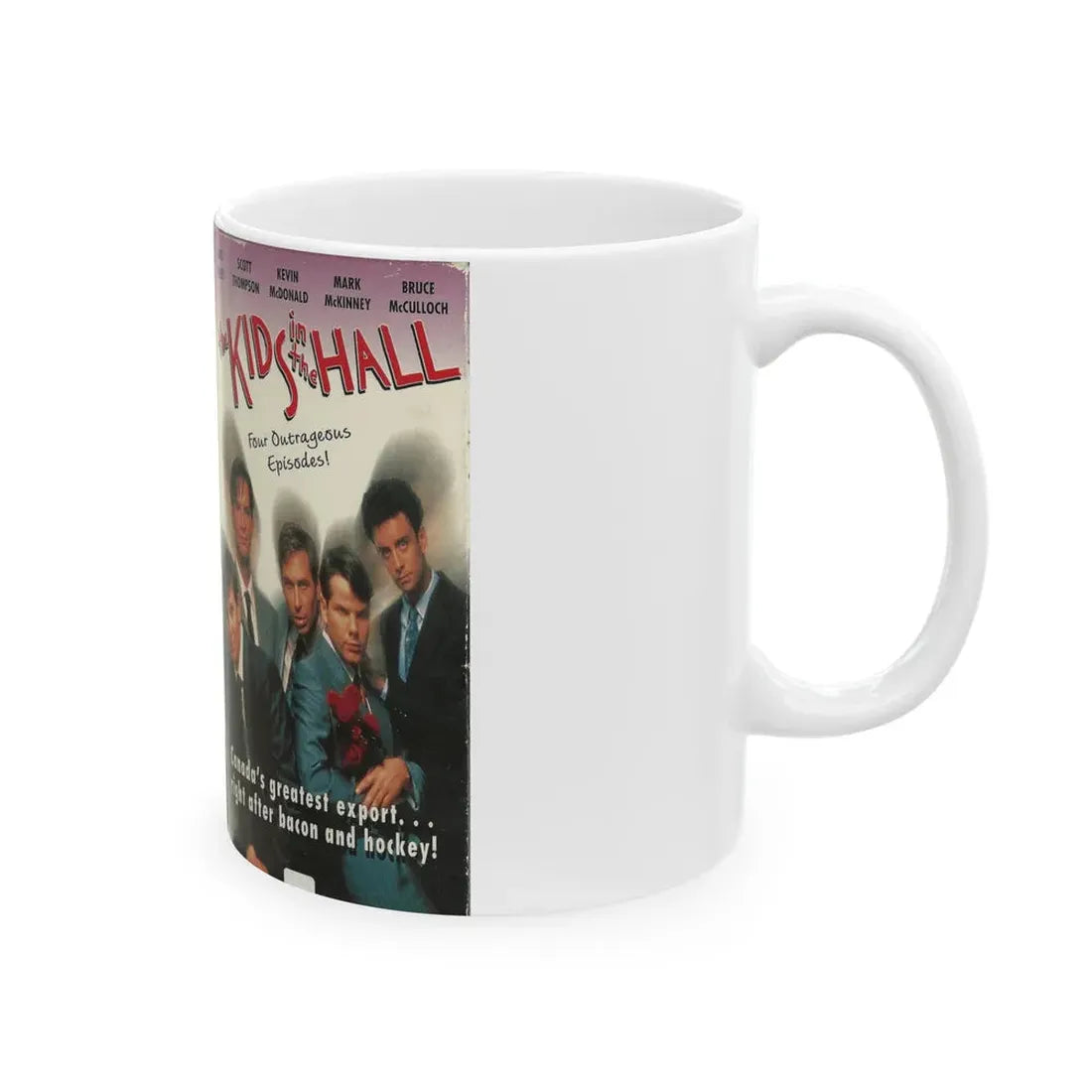 THE KIDS IN THE HALL FOUR OUTRAGEOUS EPISODES (VHS COVER) - White Coffee Mug - Go Mug Yourself