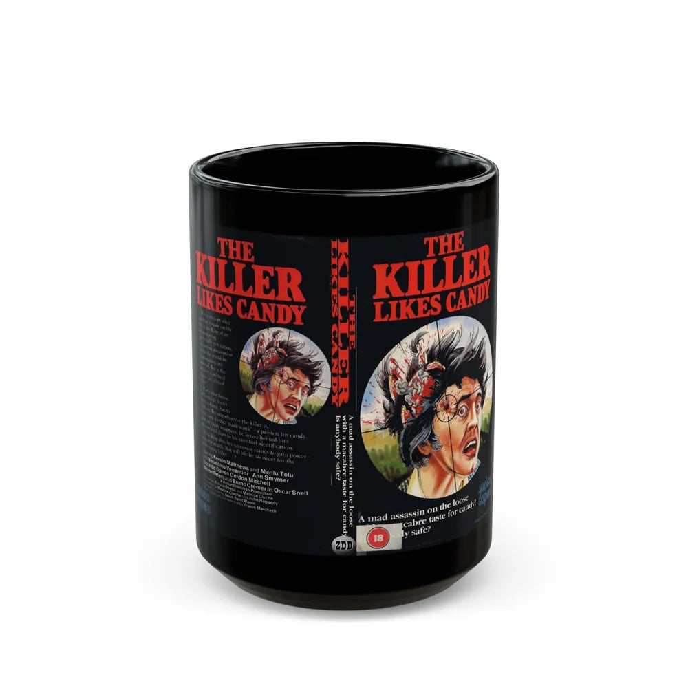 THE KILLER LIKES CANDY (VHS COVER) - Black Coffee Mug-15oz-Go Mug Yourself