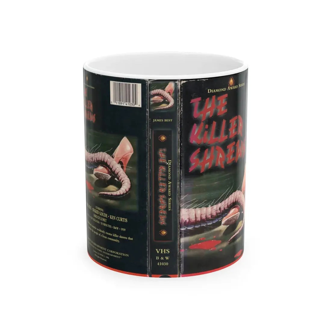 THE KILLER SHREWS (VHS COVER) - White Coffee Mug 11oz - Go Mug Yourself