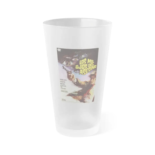THE KILLER WITH A THOUSAND EYES 1973 Movie Poster - Frosted Pint Glass 16oz 16oz Frosted - Go Mug Yourself
