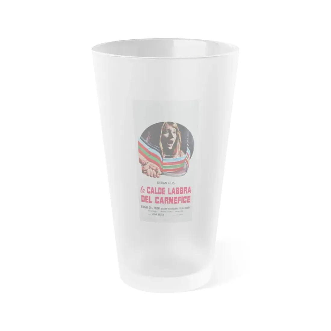 THE KILLER WORE GLOVES 1974 Movie Poster - Frosted Pint Glass 16oz 16oz Frosted - Go Mug Yourself
