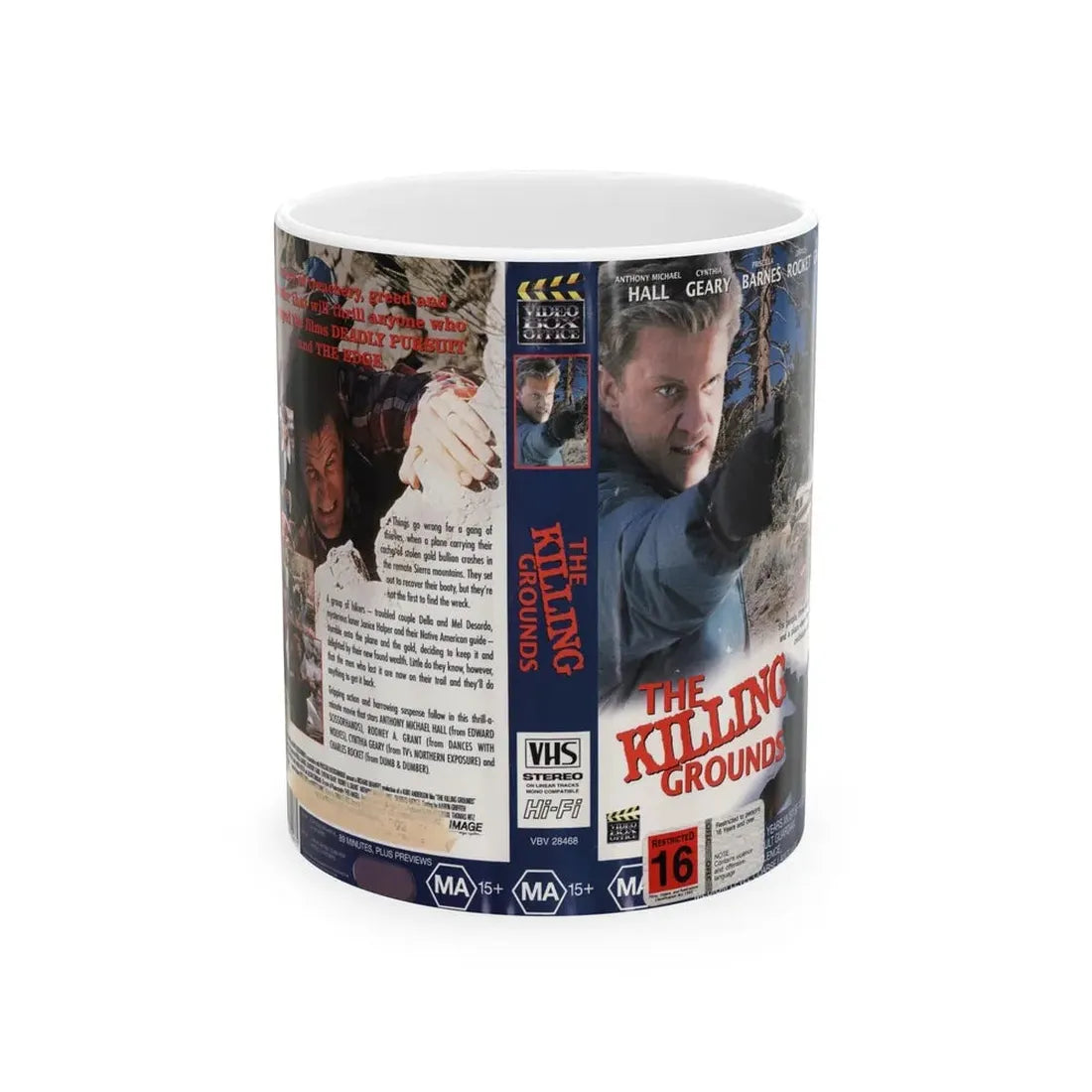 THE KILLING GROUNDS (VHS COVER) - White Coffee Mug 11oz - Go Mug Yourself