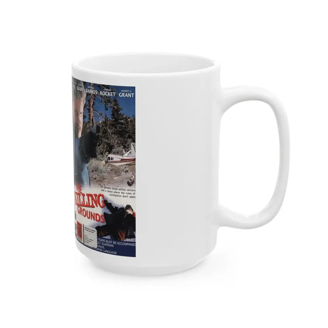 THE KILLING GROUNDS (VHS COVER) - White Coffee Mug - Go Mug Yourself