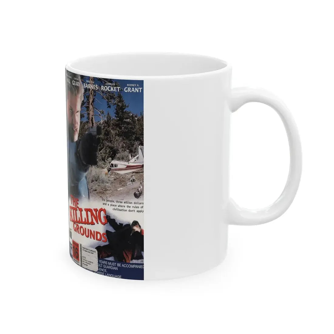 THE KILLING GROUNDS (VHS COVER) - White Coffee Mug - Go Mug Yourself