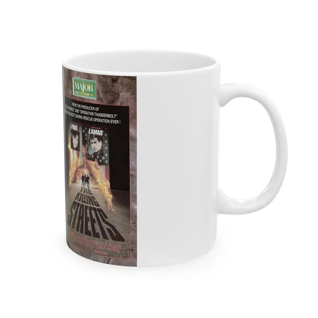 THE KILLING STREETS (VHS COVER) - White Coffee Mug - Go Mug Yourself