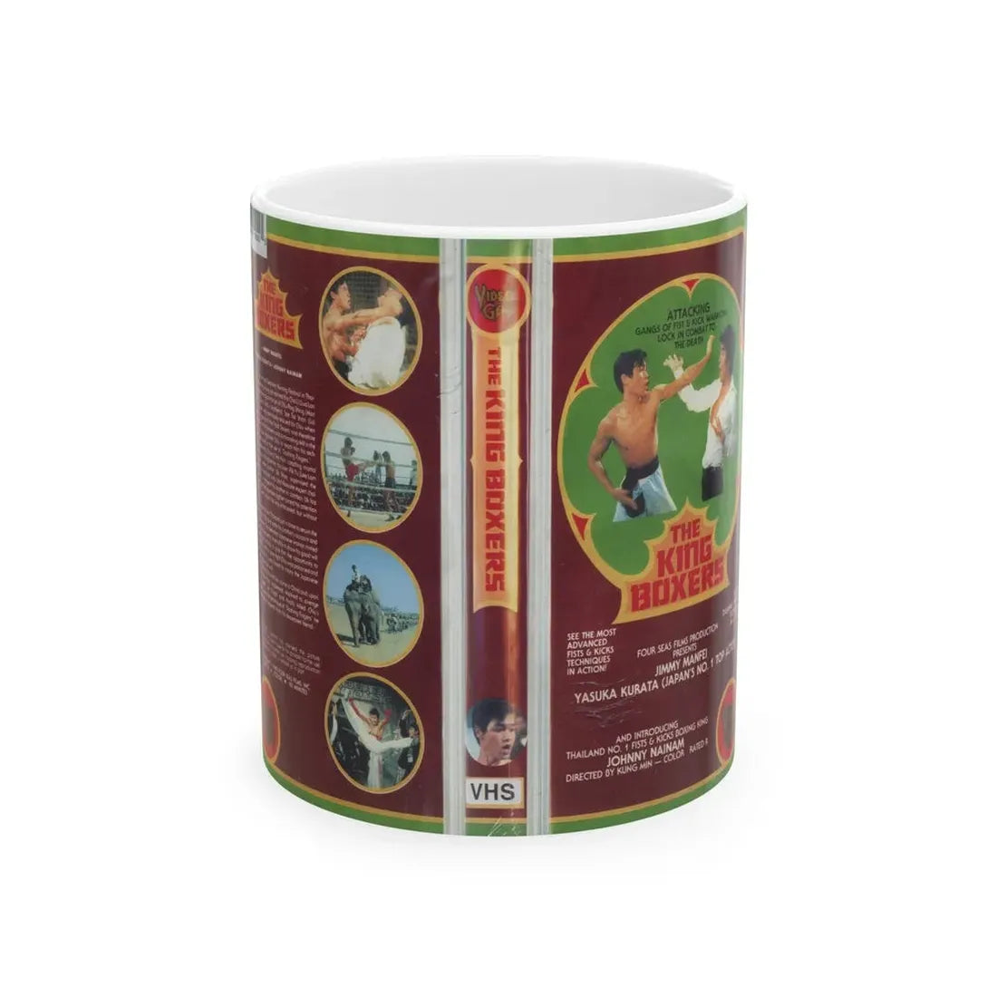 THE KING BOXERS (VHS COVER) - White Coffee Mug 11oz - Go Mug Yourself