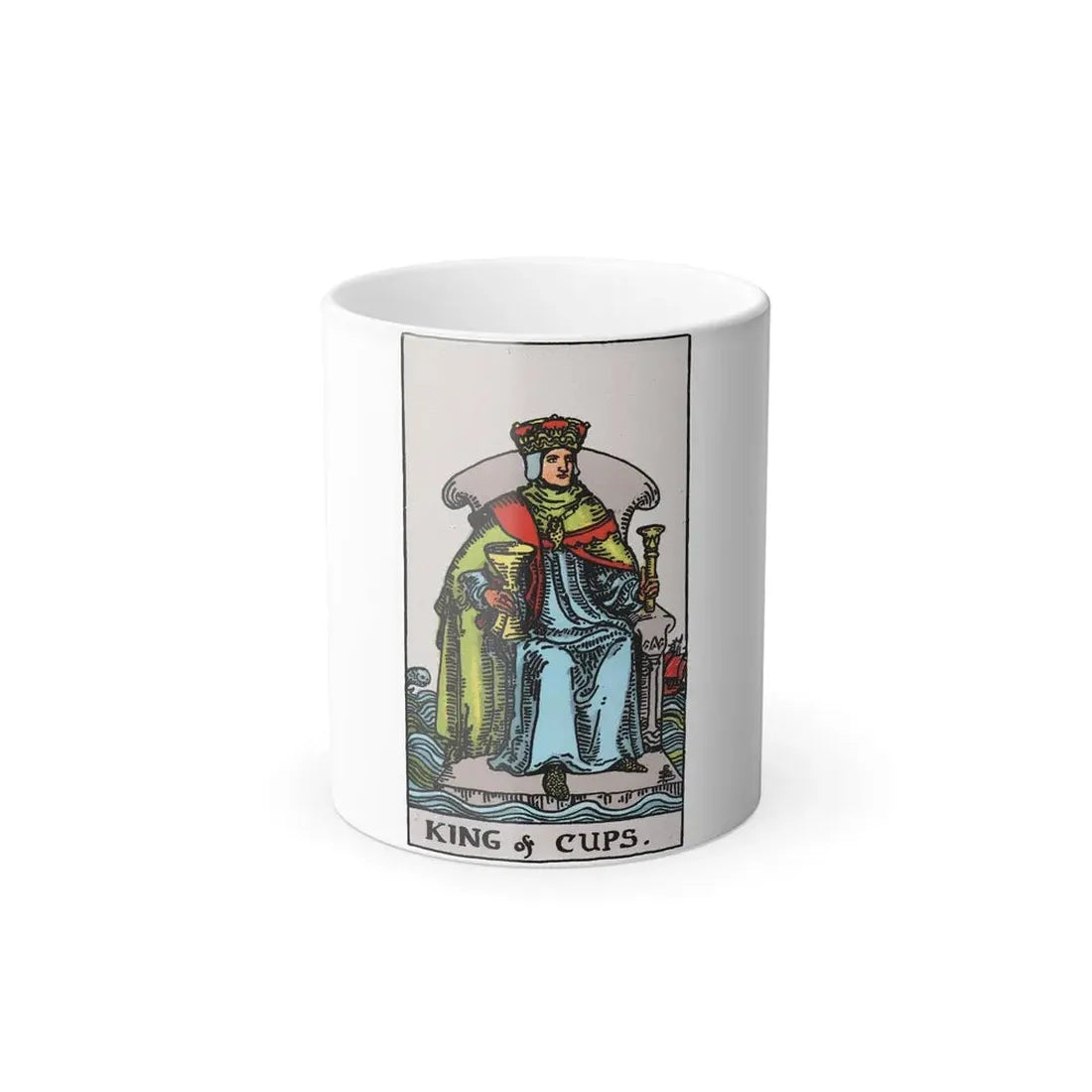 The King of Cups (Tarot Card) Color Changing Mug 11oz Default Title - Go Mug Yourself
