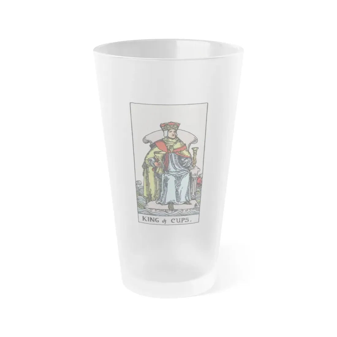 The King of Cups (Tarot Card) Frosted Pint Glass 16oz Default Title - Go Mug Yourself
