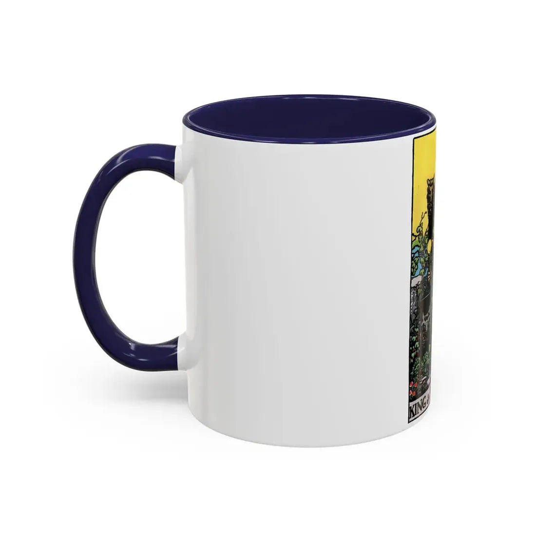 The King of Pentacles (Tarot Card) Accent Coffee Mug - Go Mug Yourself