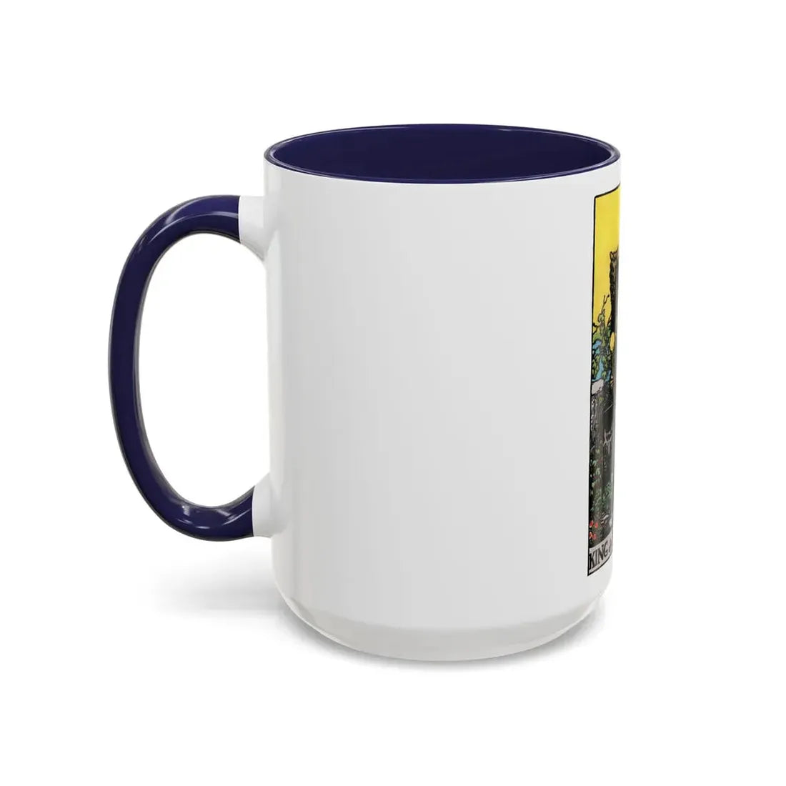 The King of Pentacles (Tarot Card) Accent Coffee Mug - Go Mug Yourself