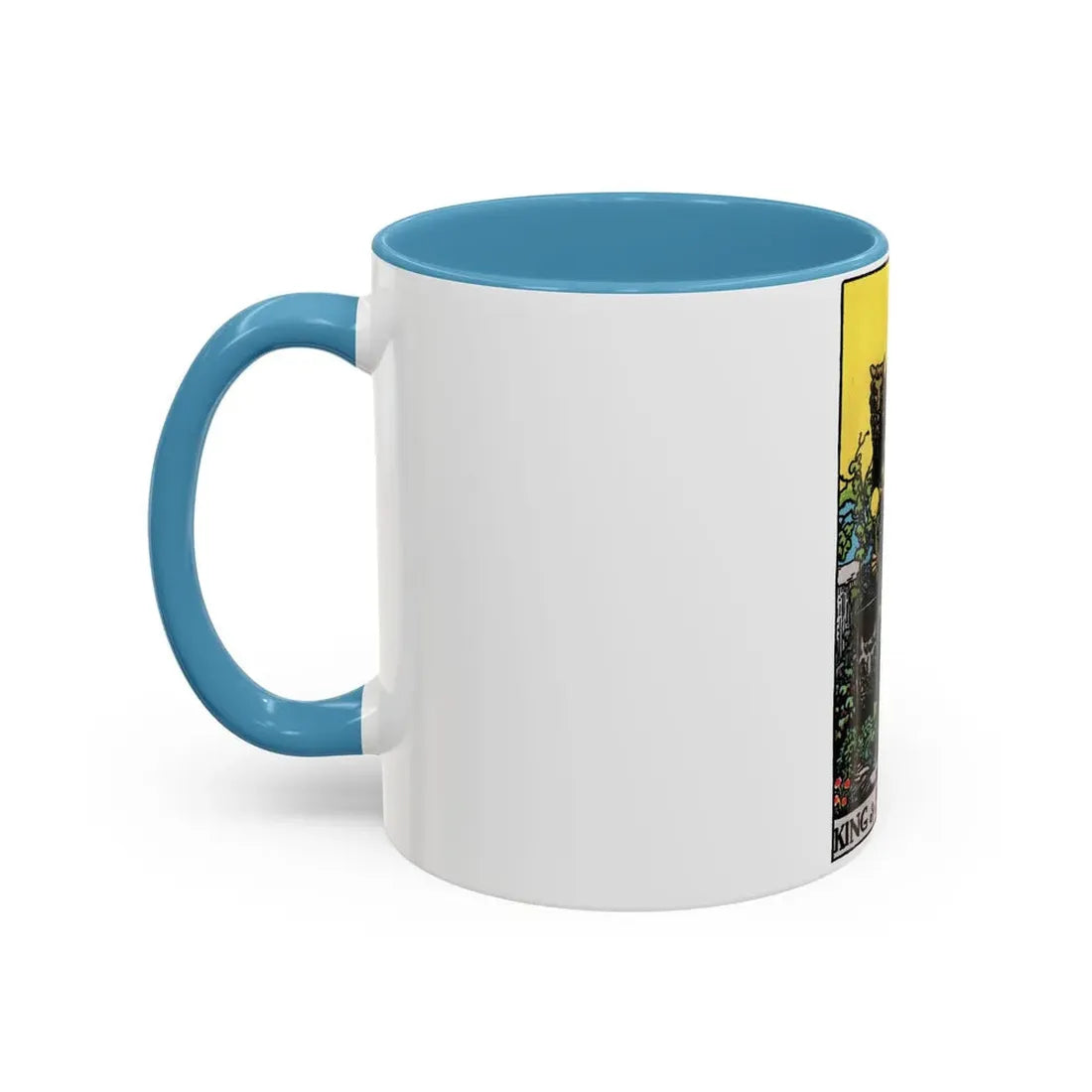 The King of Pentacles (Tarot Card) Accent Coffee Mug - Go Mug Yourself