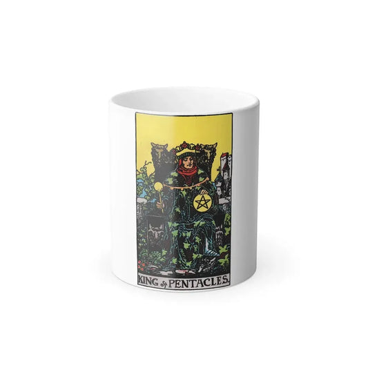 The King of Pentacles (Tarot Card) Color Changing Mug 11oz Default Title - Go Mug Yourself
