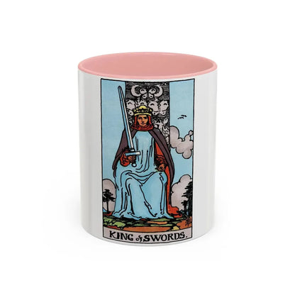 The King of Swords (Tarot Card) Accent Coffee Mug 11oz Pink - Go Mug Yourself