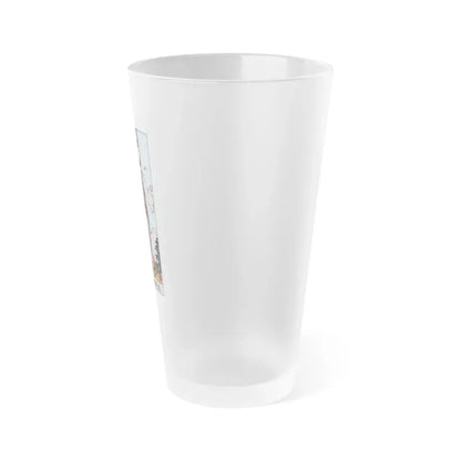 The King of Swords (Tarot Card) Frosted Pint Glass 16oz - Go Mug Yourself