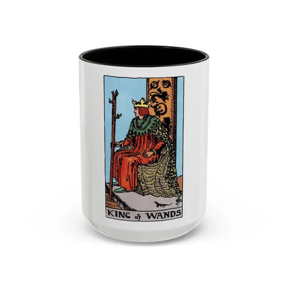 The King of Wands (Tarot Card) Accent Coffee Mug 15oz Black - Go Mug Yourself