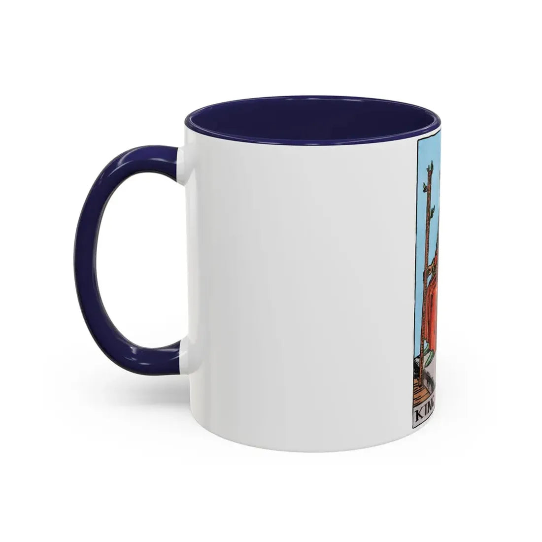 The King of Wands (Tarot Card) Accent Coffee Mug - Go Mug Yourself