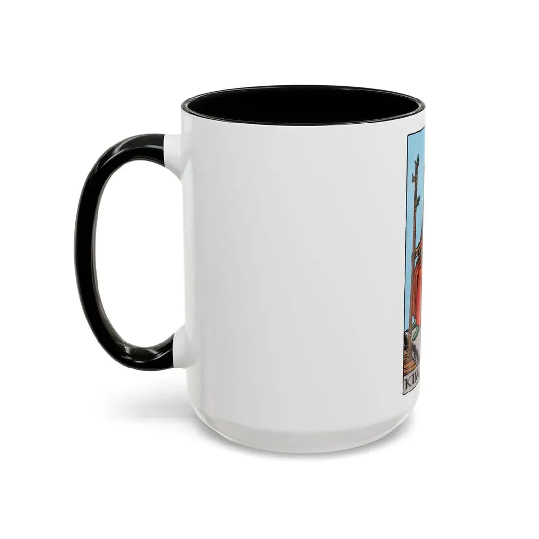 The King of Wands (Tarot Card) Accent Coffee Mug - Go Mug Yourself