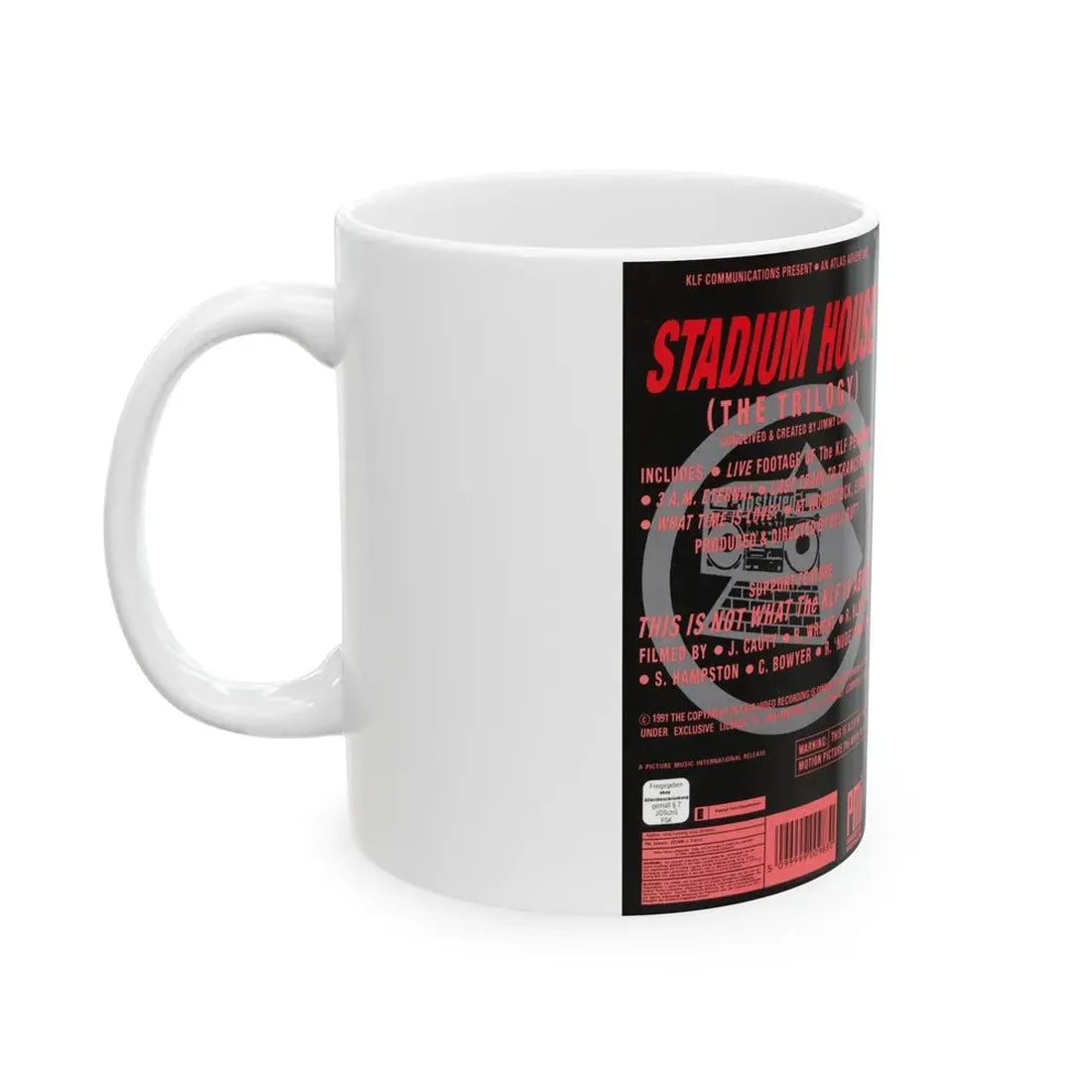 THE KLF STADIUM HOUSE THE TRILOGY (VHS COVER) - White Coffee Mug - Go Mug Yourself