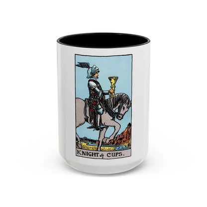 The Knight of Cups (Tarot Card) Accent Coffee Mug 15oz Black - Go Mug Yourself