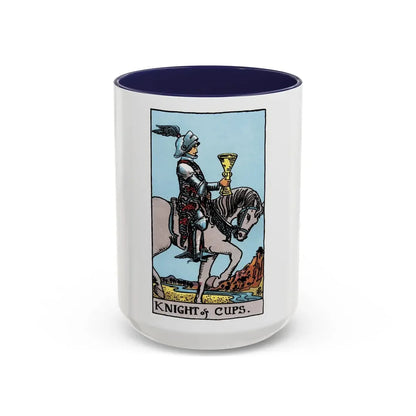 The Knight of Cups (Tarot Card) Accent Coffee Mug 15oz Navy - Go Mug Yourself