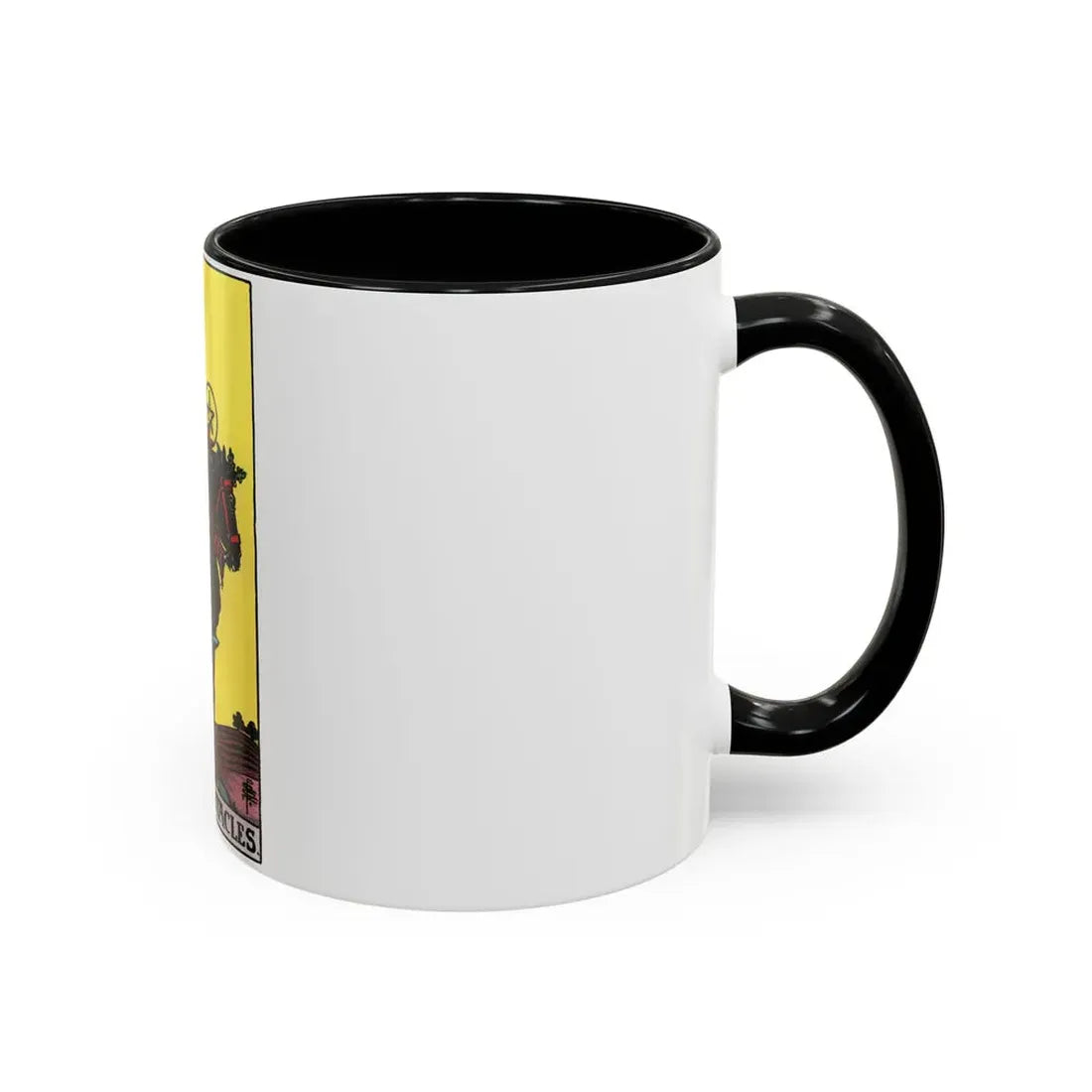 The Knight of Pentacles (Tarot Card) Accent Coffee Mug - Go Mug Yourself