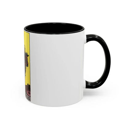 The Knight of Pentacles (Tarot Card) Accent Coffee Mug - Go Mug Yourself