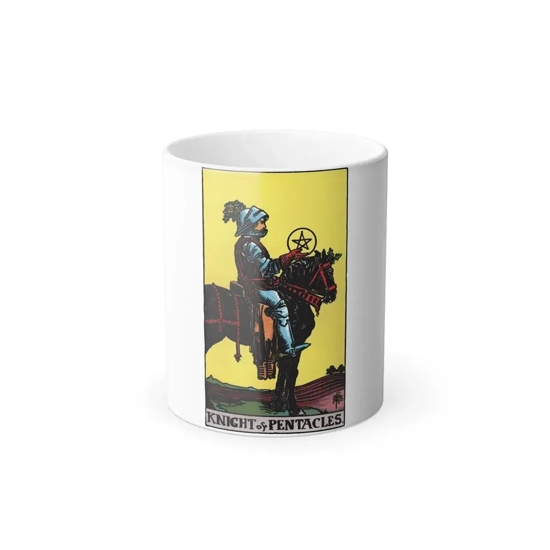 The Knight of Pentacles (Tarot Card) Color Changing Mug 11oz - Go Mug Yourself