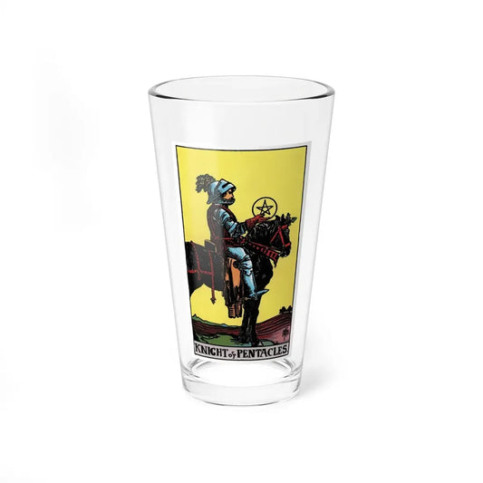 The Knight of Pentacles (Tarot Card) Pint Glass 16oz 16oz - Go Mug Yourself