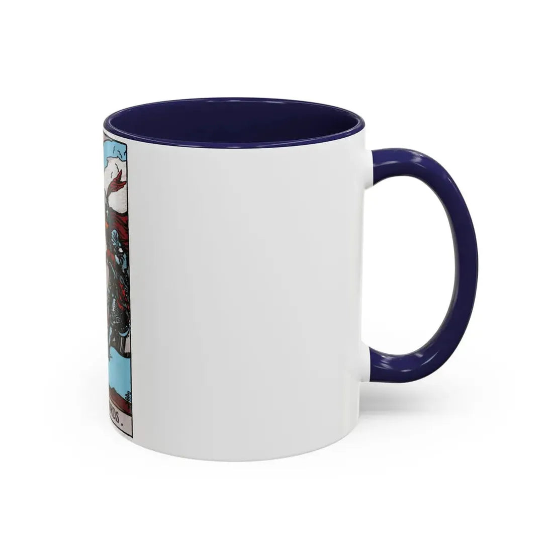 The Knight of Swords (Tarot Card) Accent Coffee Mug - Go Mug Yourself