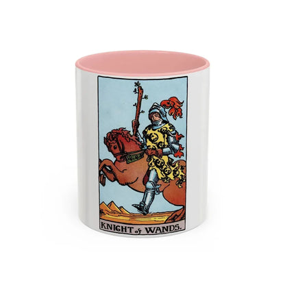 The Knight of Wands (Tarot Card) Accent Coffee Mug 11oz Pink - Go Mug Yourself