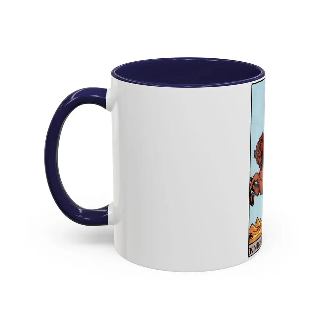 The Knight of Wands (Tarot Card) Accent Coffee Mug - Go Mug Yourself