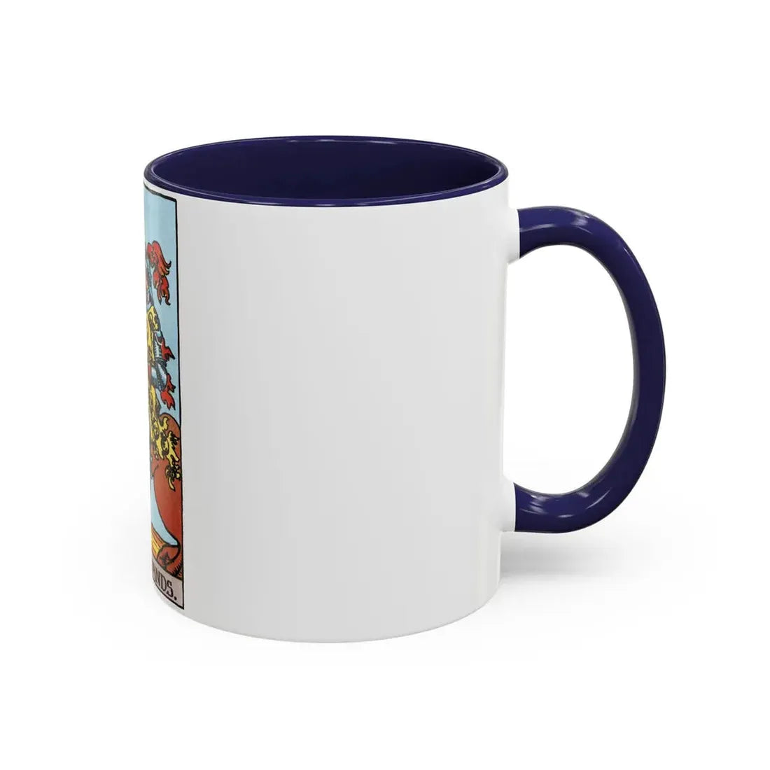 The Knight of Wands (Tarot Card) Accent Coffee Mug - Go Mug Yourself