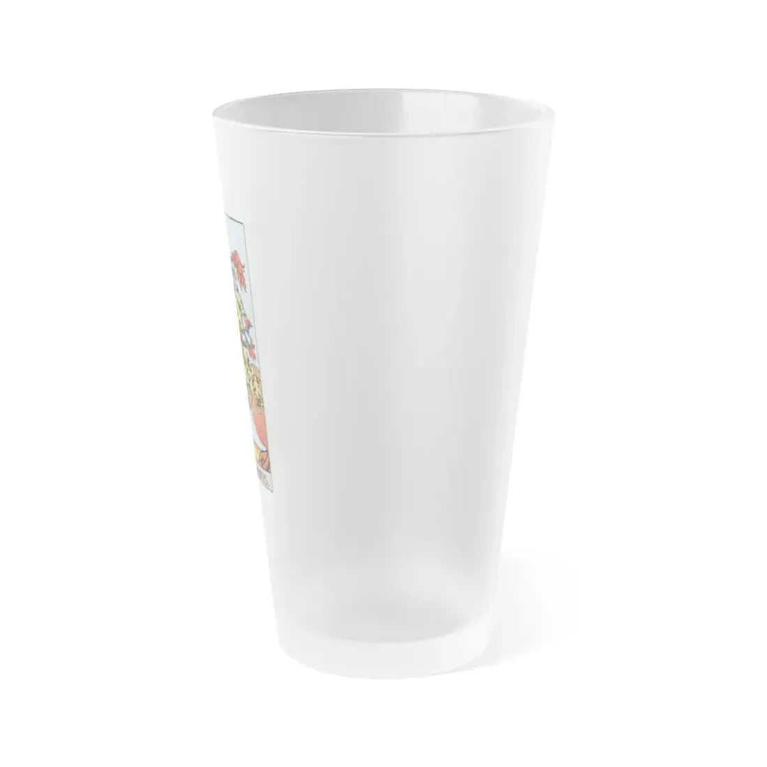 The Knight of Wands (Tarot Card) Frosted Pint Glass 16oz - Go Mug Yourself