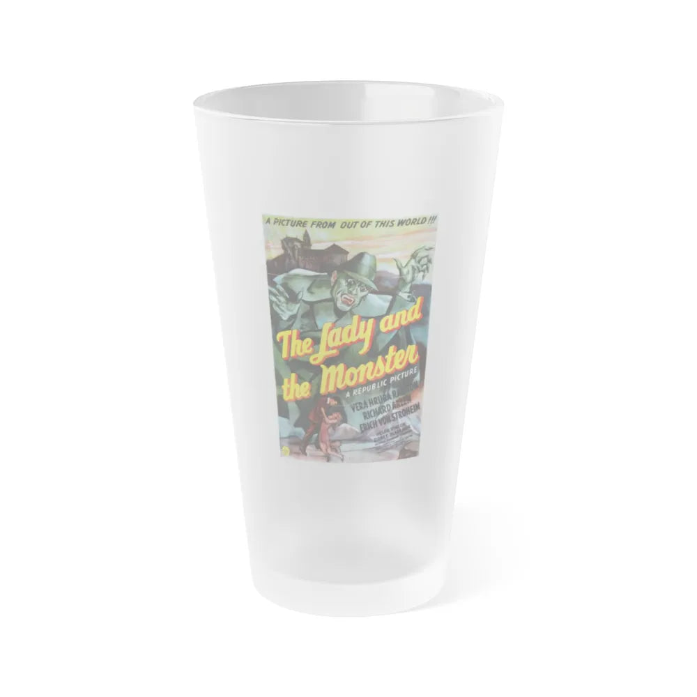 THE LADY AND THE MONSTER 1944 Movie Poster - Frosted Pint Glass 16oz-16oz-Frosted-Go Mug Yourself