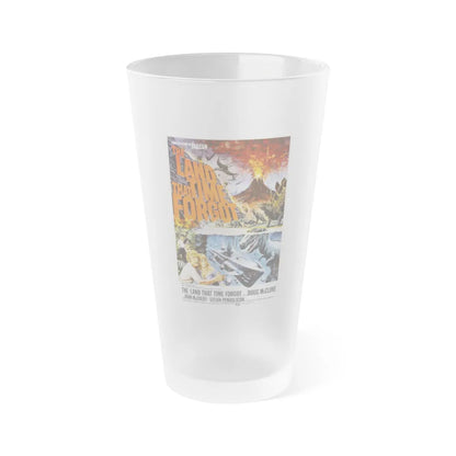 THE LAND THAT TIME FORGOT 1974 Movie Poster - Frosted Pint Glass 16oz-16oz-Frosted-Go Mug Yourself