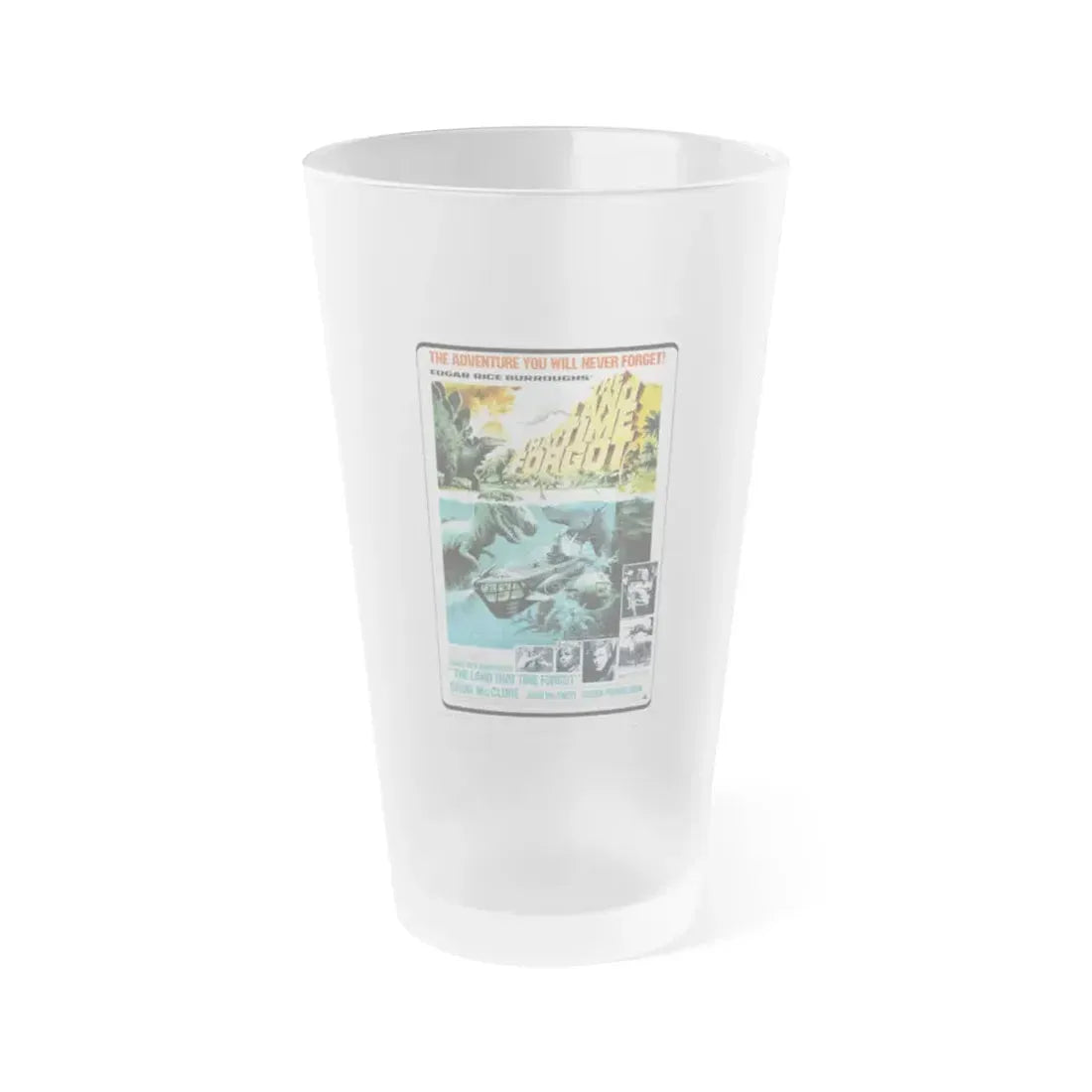 THE LAND THAT TIME FORGOT (2) 1974 Movie Poster - Frosted Pint Glass 16oz 16oz Frosted - Go Mug Yourself